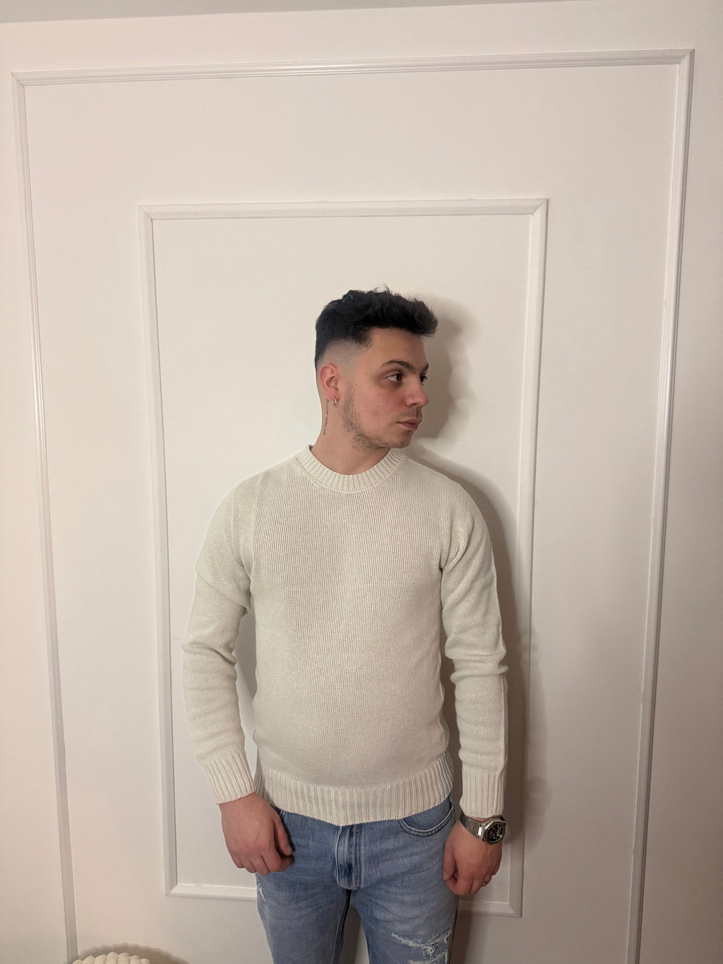Maglione cotone beige (leggero)