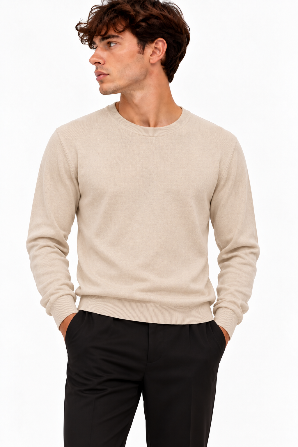 Maglione basic - beige