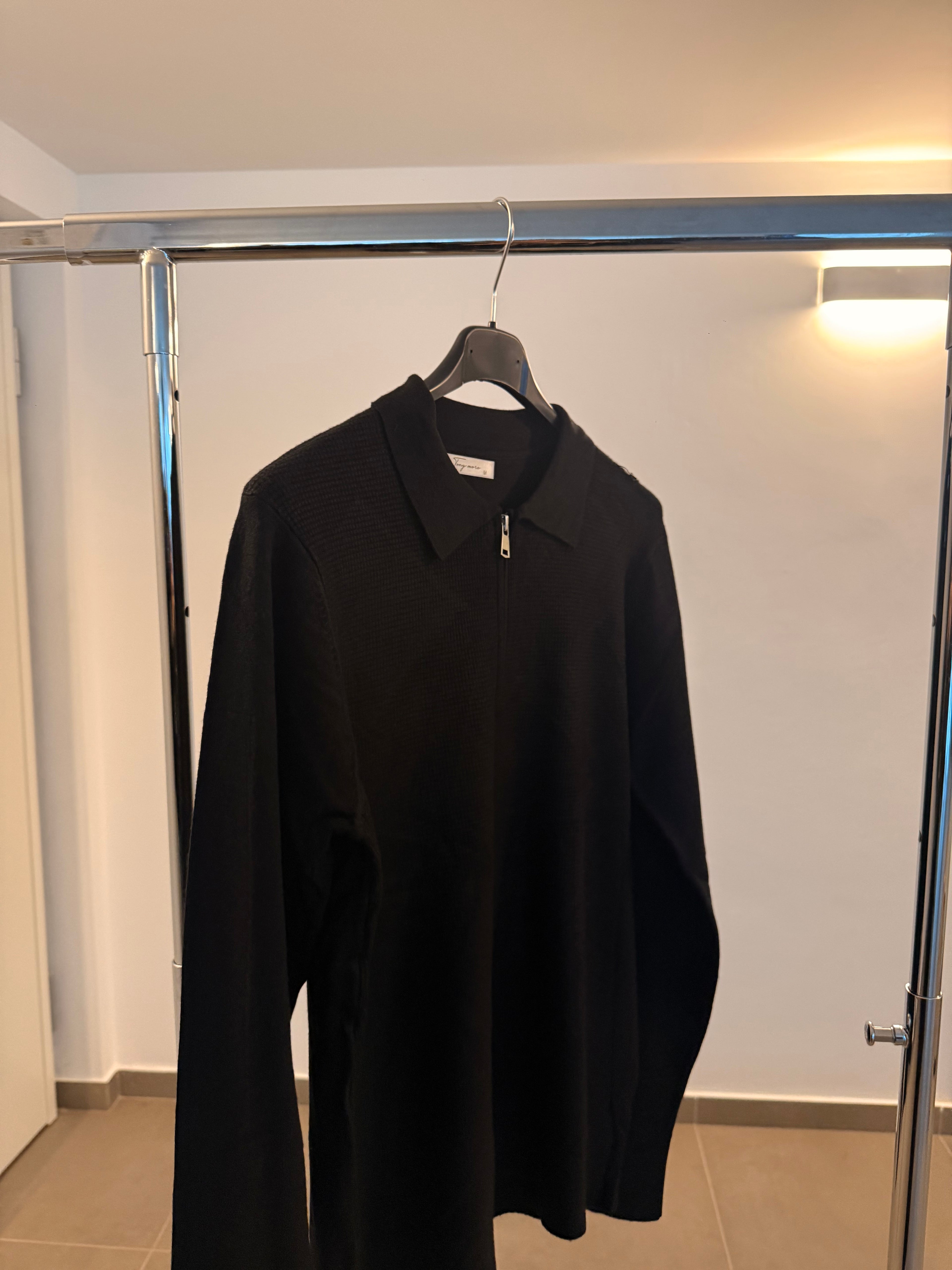 Maglione zip nero