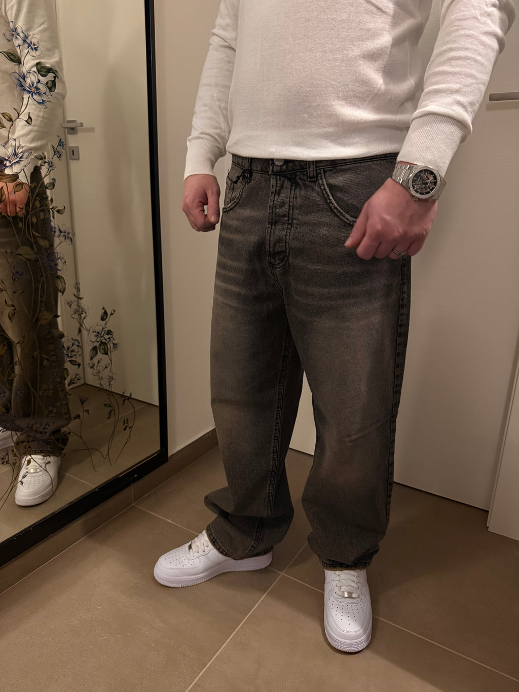 Jeans baggy sfumato