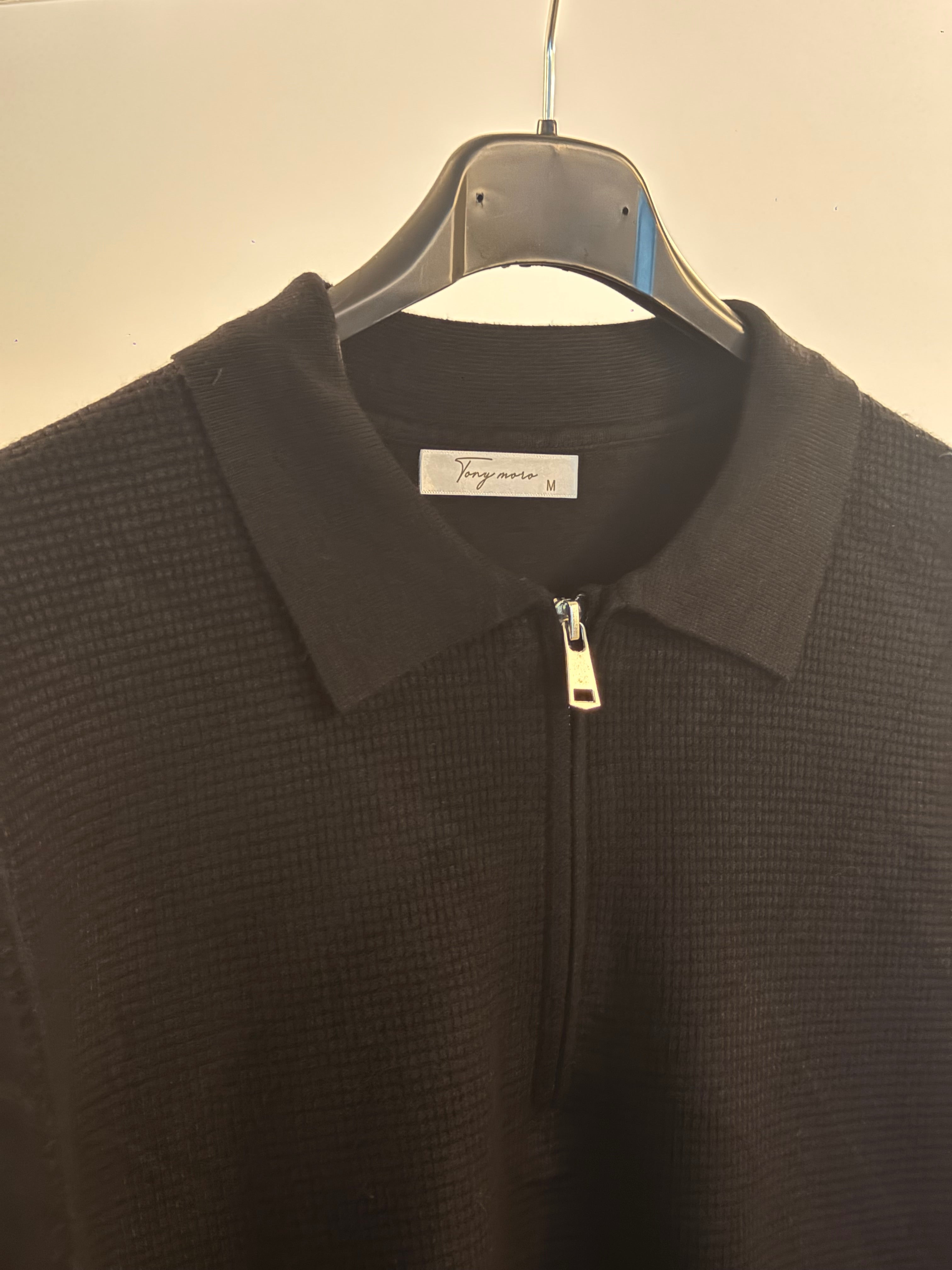 Maglione zip nero