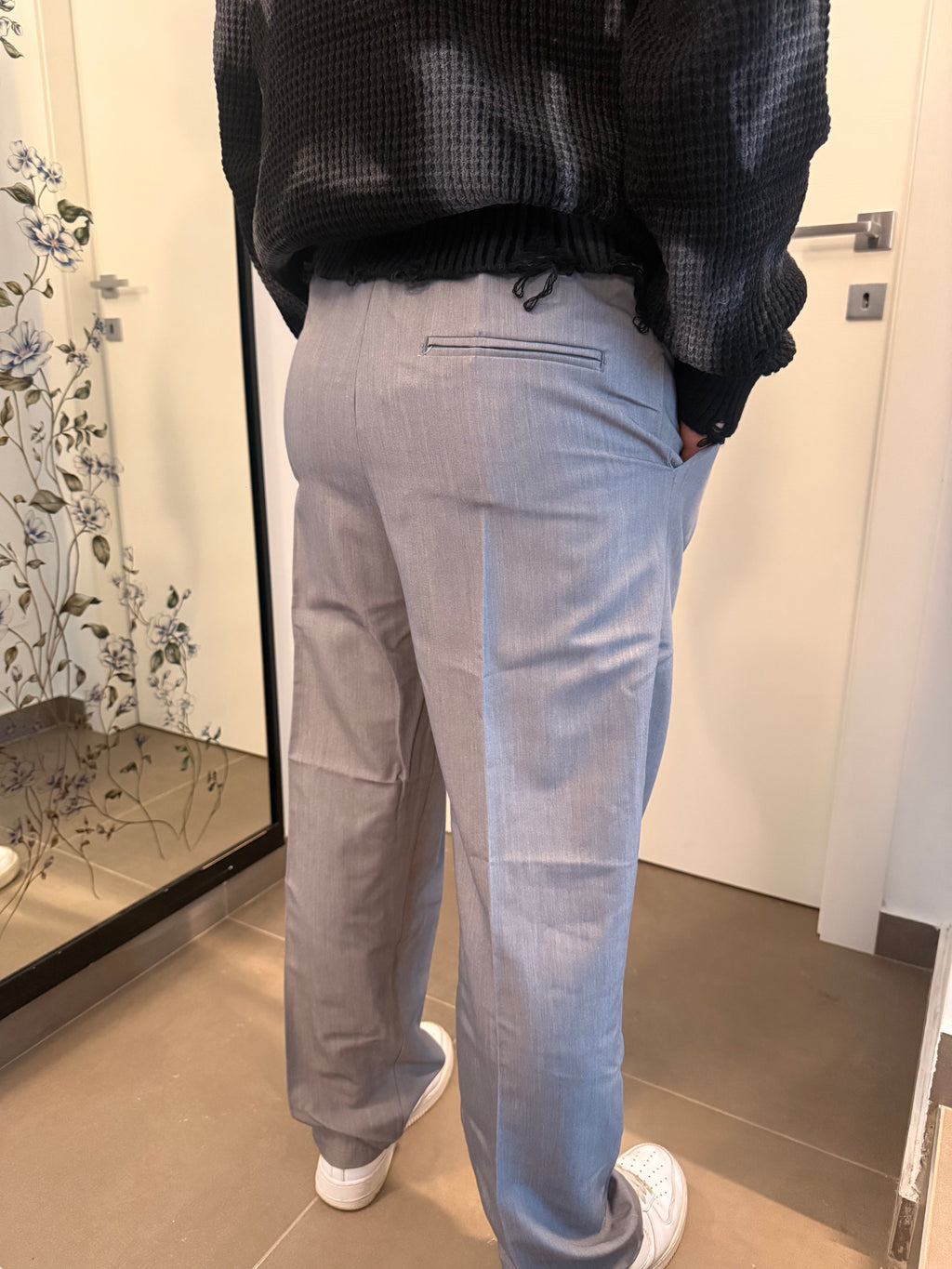 Panta laccio elegance grey