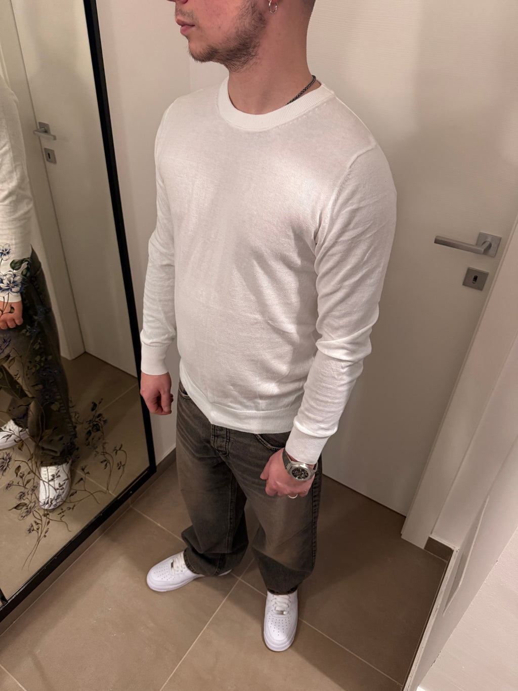 maglione girocollo white (leggero)