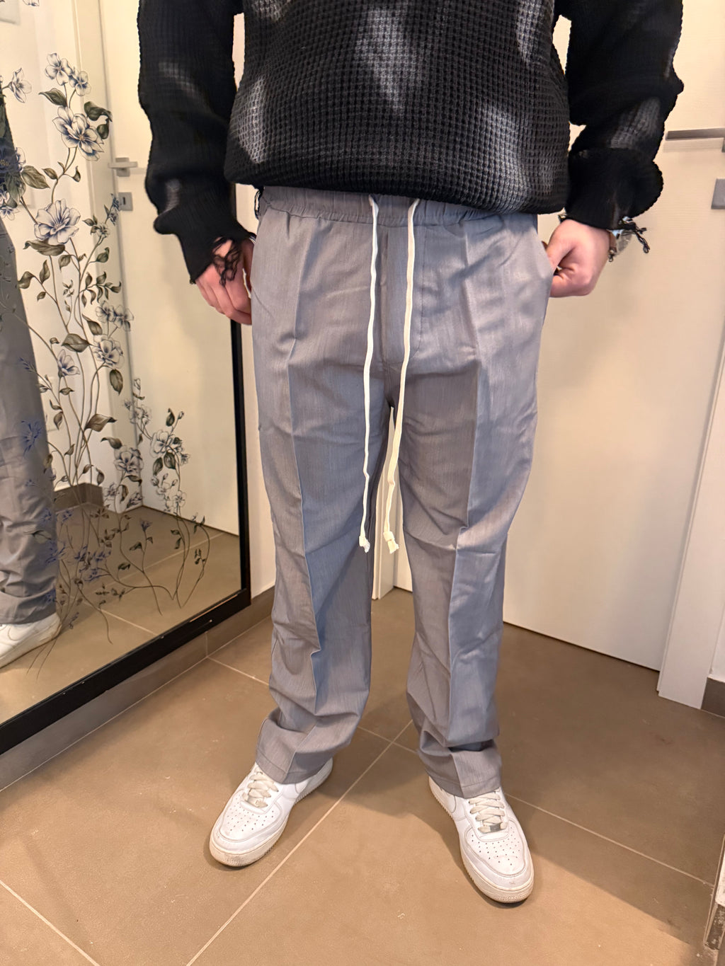 Panta laccio elegance grey