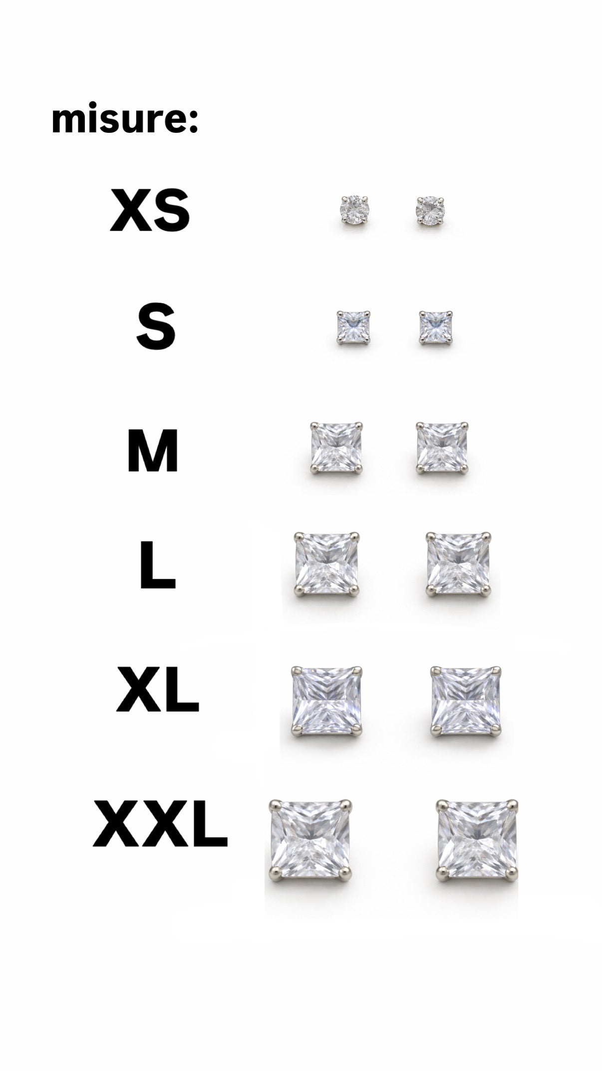 Orecchini diamonds acciaio