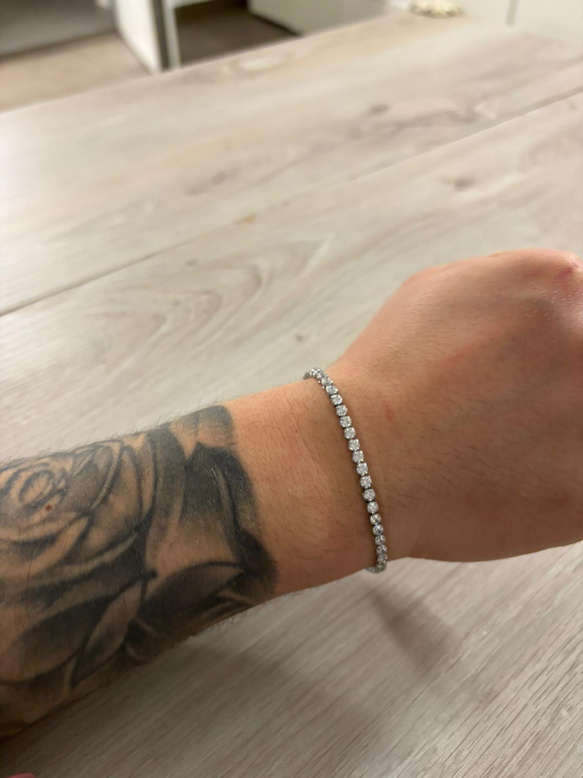 Bracciale tennis silver medium