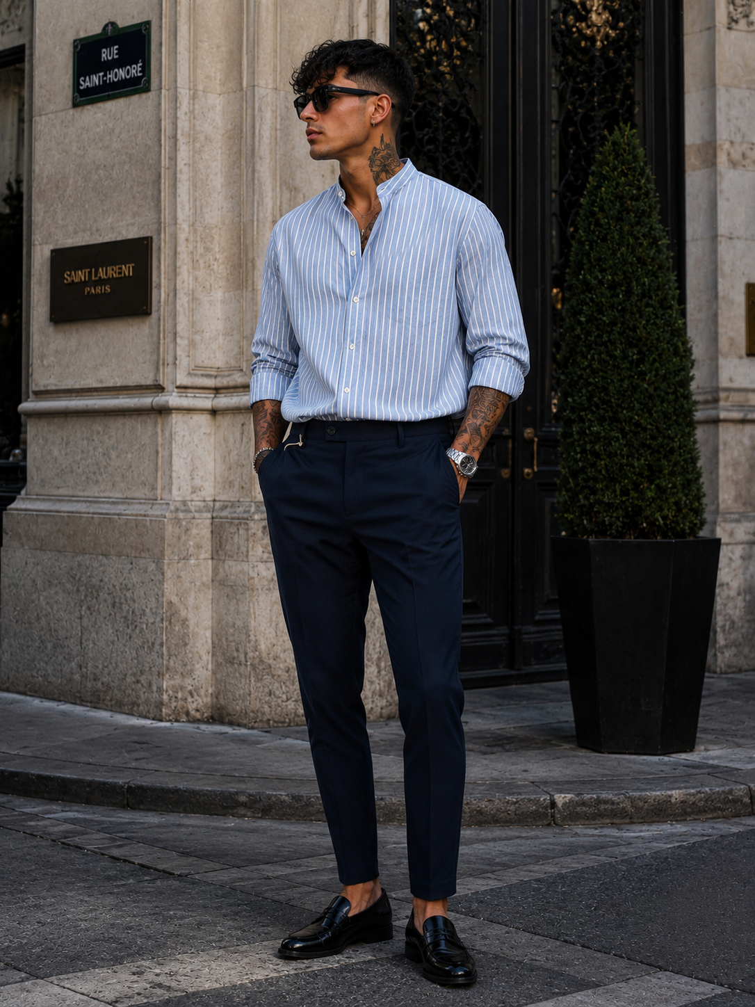 Panta elegance blu
