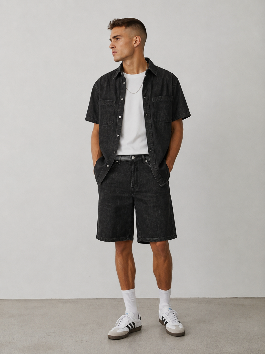 Coordinato jeans black