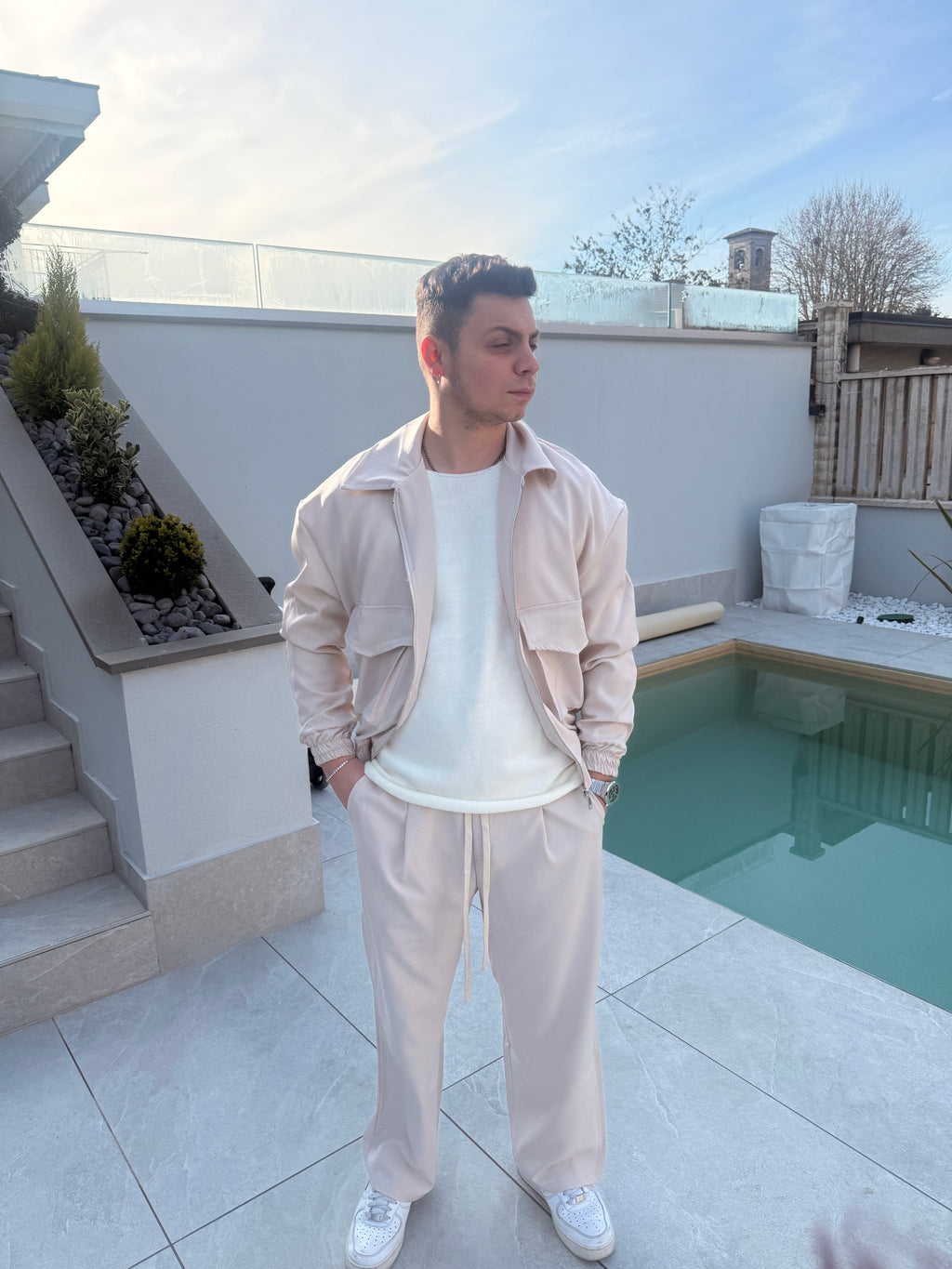 Coordinato cargo beige