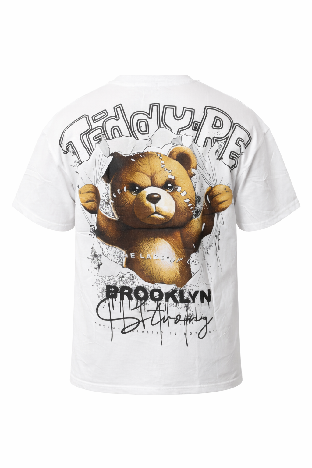 T-shirt Teddy bianca