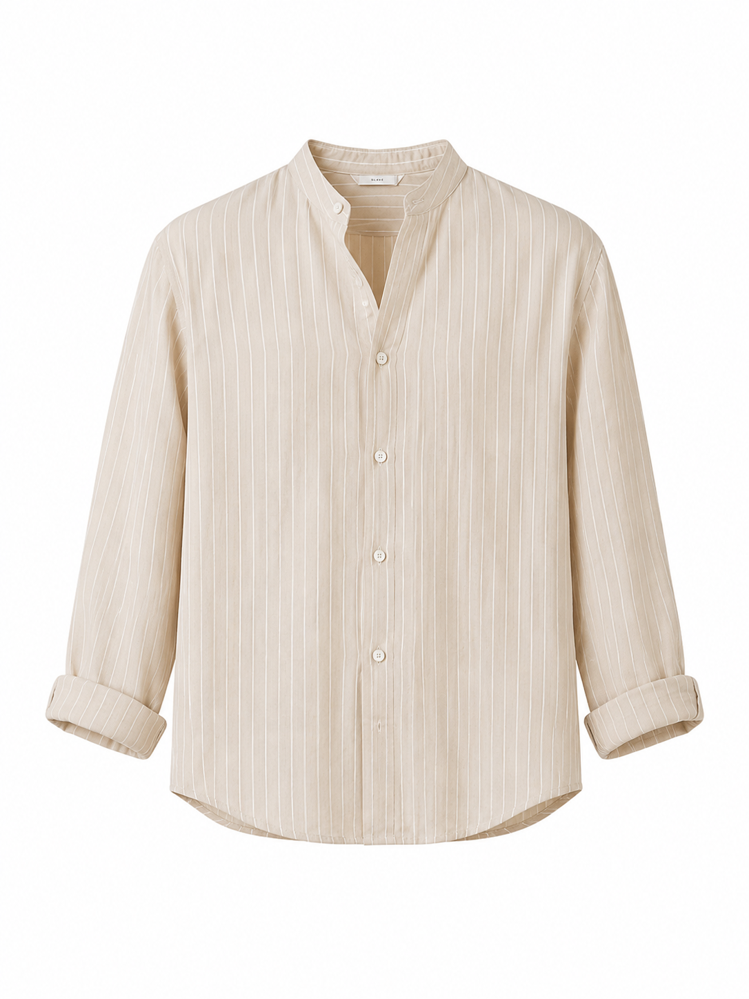 Camicia righe beige