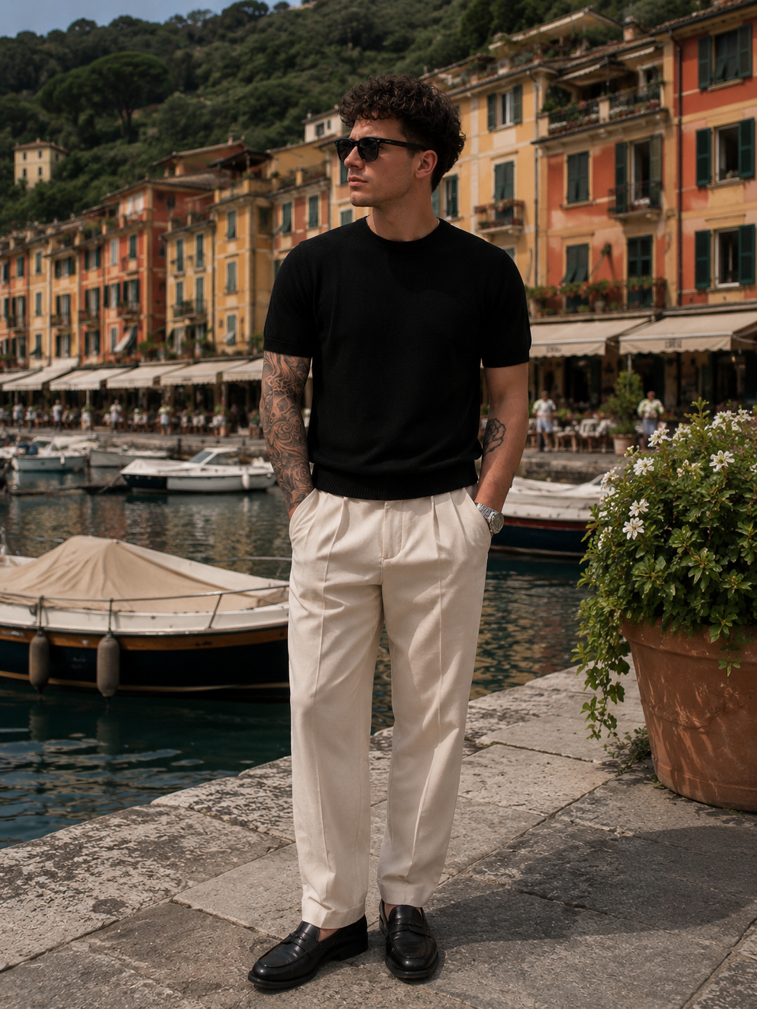 maglia in cotone nero