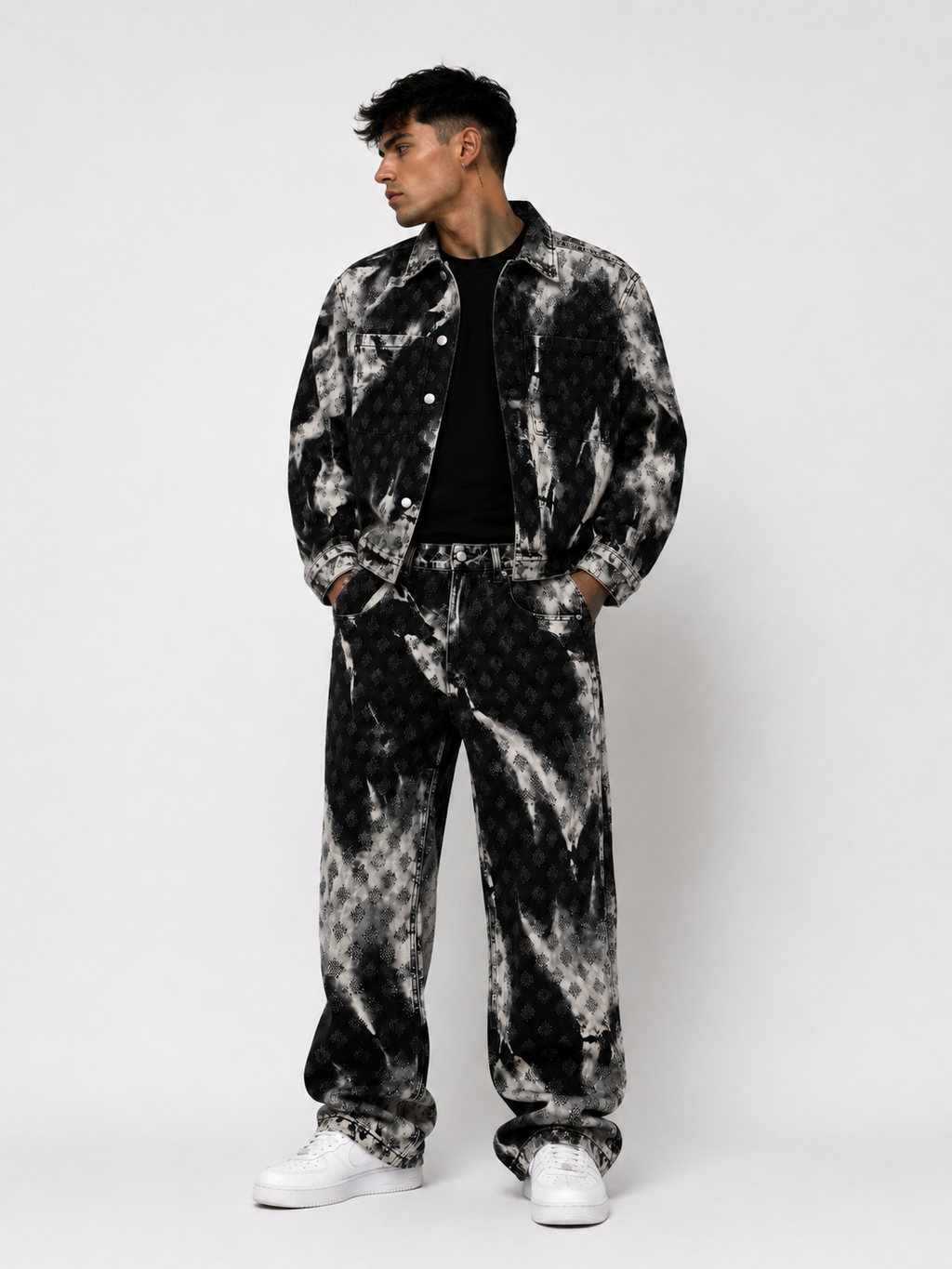 Coordinato Denim Marble