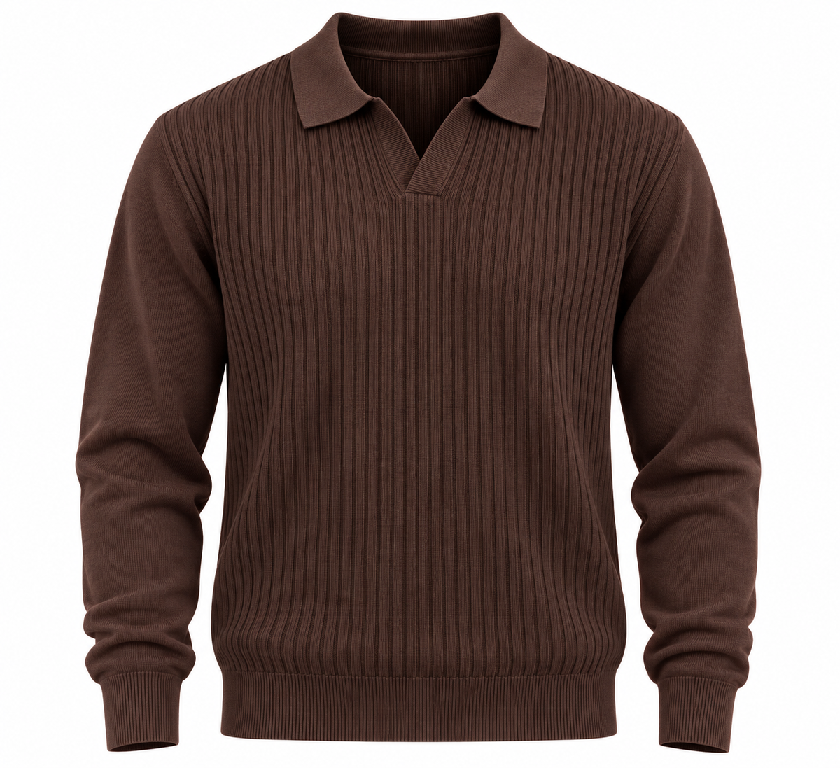Polo rib - marrone