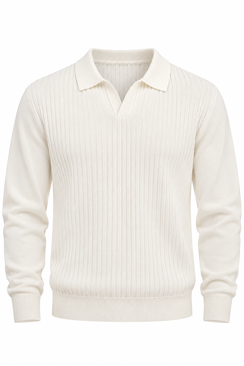 Polo rib - bianca